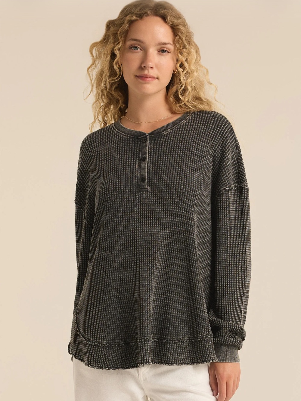 Z Supply - Jax Cozy Waffle Henley - Large